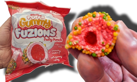 Stuffed Puffs Gummy Fuzions Fruity Punch (Candy Review)