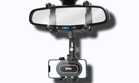IPOW Large Rearview Mirror Phone Holder (Product Review)