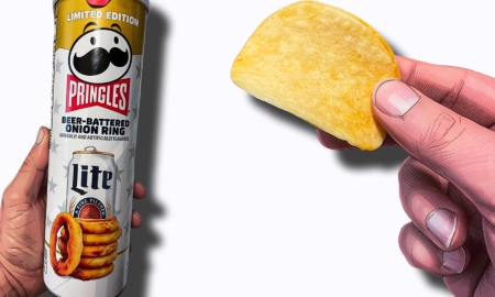 Pringles Miller Lite Beer-Battered Onion Rings Potato Chips (Food Review)